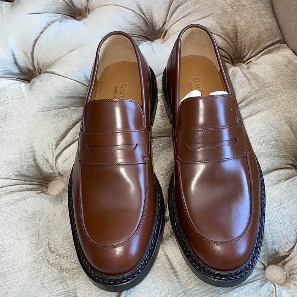 New authentic mens gucci loafers